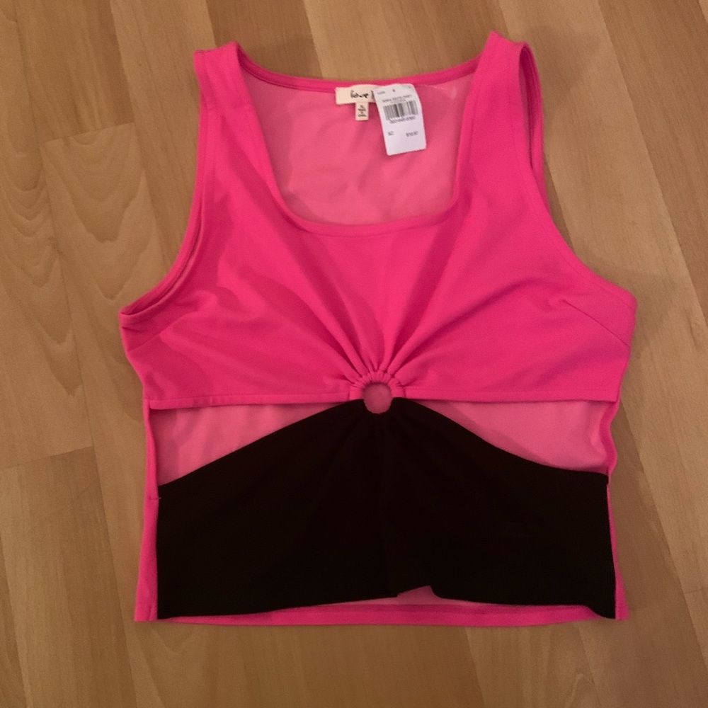 Pink and black shirt